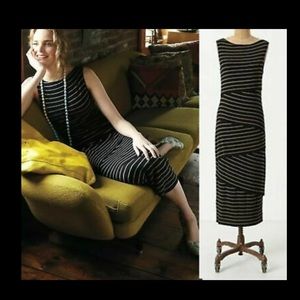 (NWT) Anthropologie Bailey 44 striped layered column dress.